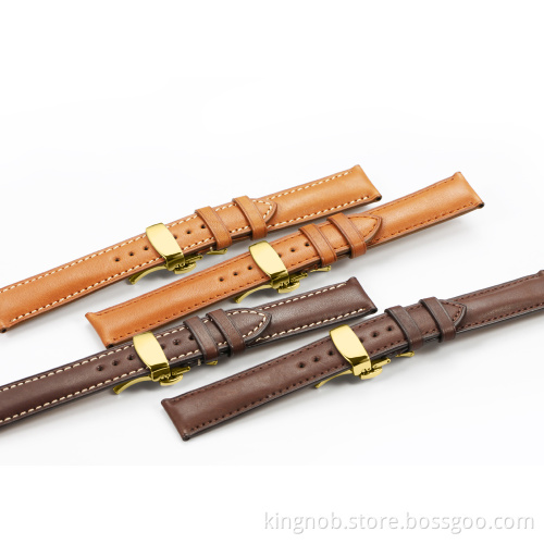 18mm to 22mm Soft Handmade France Calf Leather Strap Watch Band